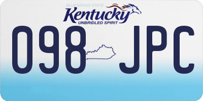 KY license plate 098JPC