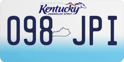KY license plate 098JPI