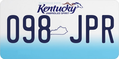 KY license plate 098JPR