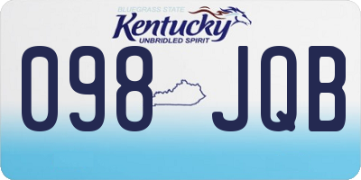 KY license plate 098JQB