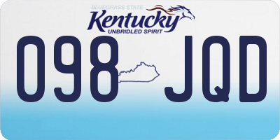 KY license plate 098JQD