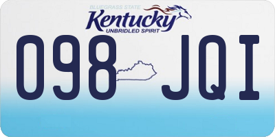 KY license plate 098JQI