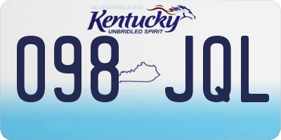 KY license plate 098JQL