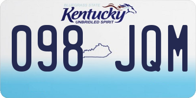 KY license plate 098JQM