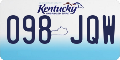 KY license plate 098JQW