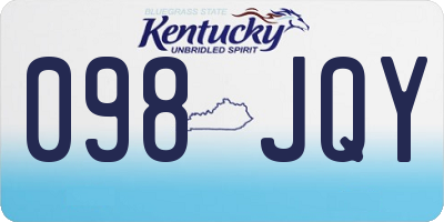 KY license plate 098JQY