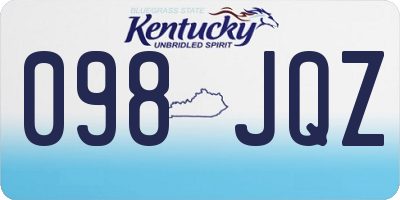 KY license plate 098JQZ