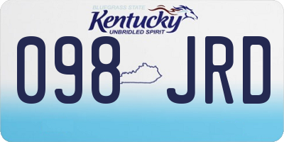 KY license plate 098JRD