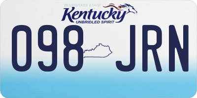 KY license plate 098JRN