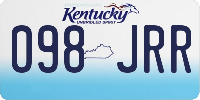 KY license plate 098JRR
