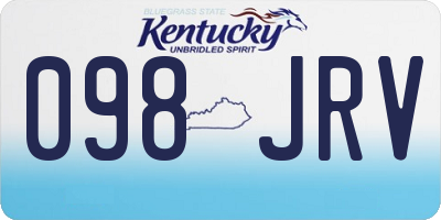 KY license plate 098JRV