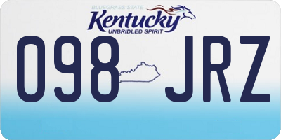 KY license plate 098JRZ