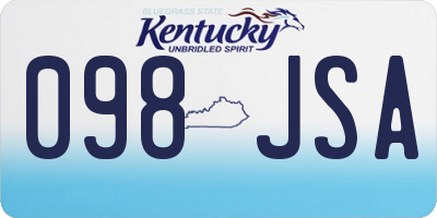 KY license plate 098JSA