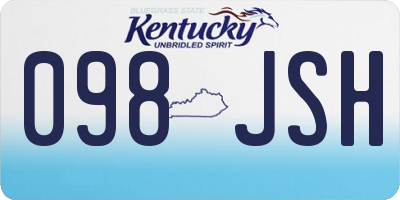 KY license plate 098JSH