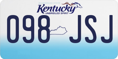 KY license plate 098JSJ