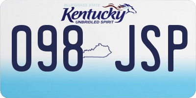 KY license plate 098JSP