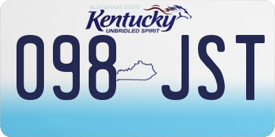 KY license plate 098JST