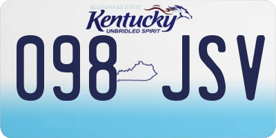 KY license plate 098JSV