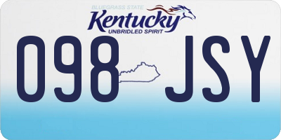 KY license plate 098JSY