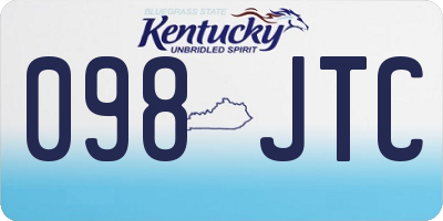 KY license plate 098JTC