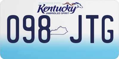 KY license plate 098JTG