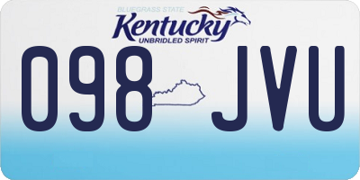 KY license plate 098JVU