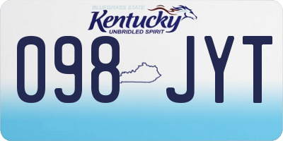 KY license plate 098JYT