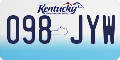KY license plate 098JYW