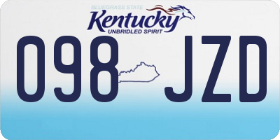 KY license plate 098JZD