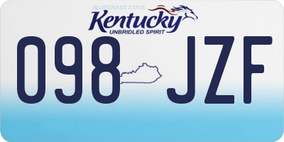 KY license plate 098JZF