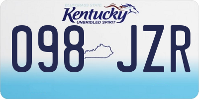 KY license plate 098JZR