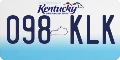 KY license plate 098KLK