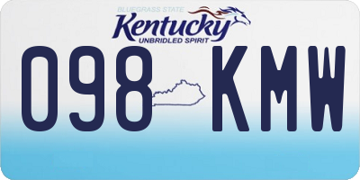 KY license plate 098KMW
