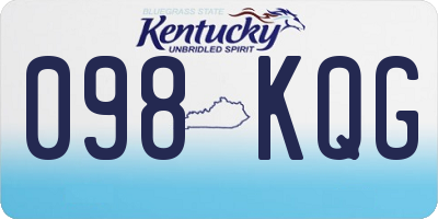KY license plate 098KQG