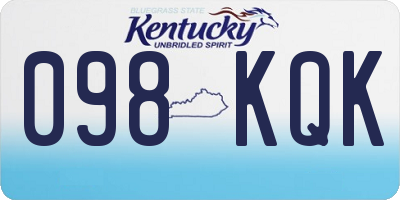 KY license plate 098KQK