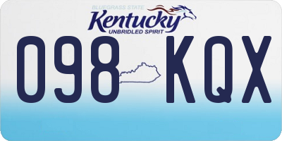 KY license plate 098KQX