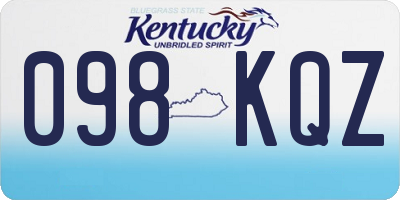 KY license plate 098KQZ
