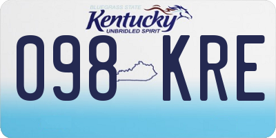 KY license plate 098KRE