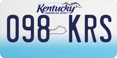 KY license plate 098KRS