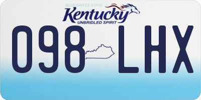 KY license plate 098LHX