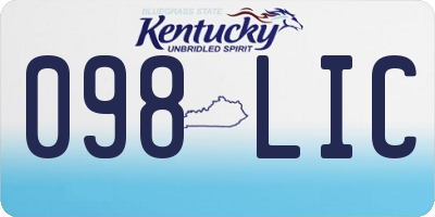 KY license plate 098LIC