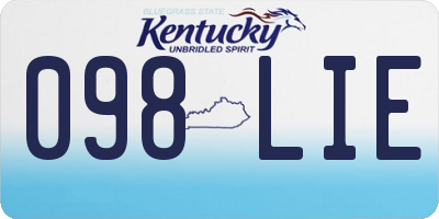 KY license plate 098LIE
