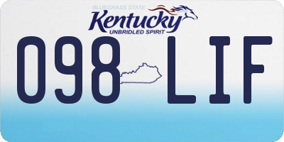 KY license plate 098LIF
