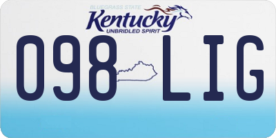 KY license plate 098LIG