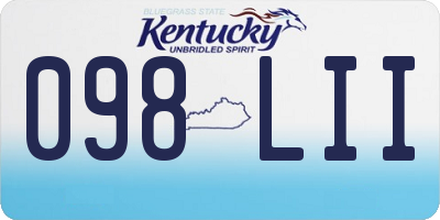 KY license plate 098LII
