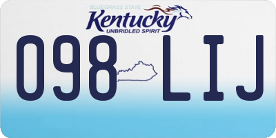 KY license plate 098LIJ