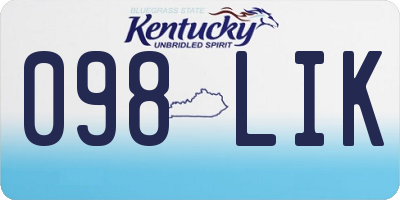 KY license plate 098LIK