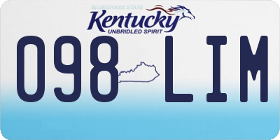 KY license plate 098LIM
