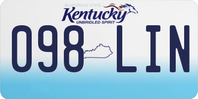 KY license plate 098LIN