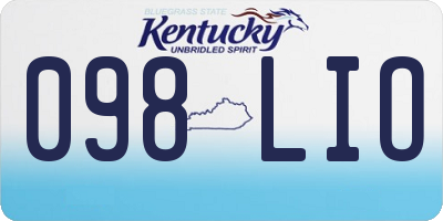 KY license plate 098LIO